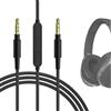 Geekria Cavo audio con microfono compatibile Edifier STAX Spirit S5 W800BT Cavo cuffie 1/8 a 3,5 mm di ricambio con microfono in linea e controllo volume (4 piedi/1,2 m)