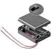 PerfectHD Portabatteria - Vano batterie AA - 3 X AA Mignon - con interruttore on/off - 1 pezzo - nero