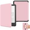 MoKo Custodia per Ebook Reader da 6(11a Gen-2024/2022), Cover a Conchiglia Leggera Cinturino per la mano con Auto Sonno/Sveglia per 11a Gen 2024,NON per Kobo Aura 2/Remarkable, Rosa