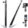 REYGEAK 3 m/300 cm bastone selfie in fibra di carbonio per Insta360, monopiede estraibile per GoPro Max Hero 11 10 9 8, DJI OSMO Action 4/Action 3 e altre fotocamere (2,7 m/270 cm)