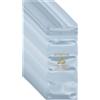 QUARKZMAN 100 Pcs Sacchetti Antistatici 2.4 x 5.9 Sacchetti ESD Richiudibili Con Etichette Per Hard Drive HDD SSD Dispositivi Elettronici Schede Madri Grigio Argento