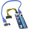 SC E-COMMERCE Riser PCI-Express USB 3.0 x1 a x16 per Scheda Video - Adattatore GPU con Alimentazione SATA, Ideale per Mining, Test e PC Custom