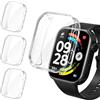 iVoler 3 Pezzi Clear Cover con Pellicola Protettiva per Xiaomi Redmi Watch 6 / NFC, Copertura Completa Custodia Anti-Graffio Ultra Sottile Morbida TPU Case, Trasparente
