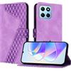 YIRRANZD Custodia per Honor X8a, Cover a Libro in Pelle PU con Slot Cart e Silicone TPU Bumper, Flip Caso Portafoglio Cover per Honor X8a (Viola)