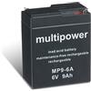 akku-net Batteria al piombo akku-net (multipower) MP9-6A, 6V, Lead-Acid