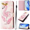 TUUNKMUY for Nothing CMF Phone 1 - Custodia a portafoglio in pelle PU verniciata con supporto per carte di credito, in pelle PU con chiusura magnetica, per telefono CMF Nothing 1, fenicottero
