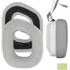 Geekria Cuscinetti auricolari di ricambio in micro scamosciato Comfort per Corsair HS80 Max/ HS80 USB cablati/ HS80 RGB wireless gaming, cuscini, parti di riparazione (Extra spessi/Grigio)