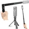 PULUZ Treppiede da tavolo con manico girevole, 1,1 m, kit monopiede per selfie Insta360 X3/X4, con tappo a vite da 1/4 per Gopro/DJI e altre action camera