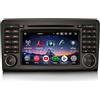 Erisin 8-Core 4GB+64GB Android 16 Autoradio GPS Navigatore per Mercedes Benz Classe ML W164 Classe GL X164 7 Pollici Schermo IPS Supporto Bluetooth CarPlay Android Auto WiFi 4G DSP USB DAB+ OBD2 DVD