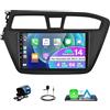 Surakey 4G+64G Android 14 Autoradio per Hyundai i20 2015-2018 con Wireless CarPlay Android Auto 9 Pollici Radio con GPS WiFi Bluetooth FM/SWC Microfono+Telecamera Posteriore