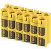 Storacell Powerpax - Contenitore per batterie AAA, Contiene 12 batterie, Colore: Giallo