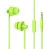 MAXROCK Auricolari per dormire con filo, in silicone, con microfono in linea, per cellulari, MP3, tablet, 3,5 mm, colore: verde