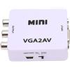 VBESTLIFE Convertitore Video, Adattatore Convertitore Video da Mini VGA a AV 1080P HD, con Cavo Dati, per TV PC, Ingresso PC Ad Alta Risoluzione
