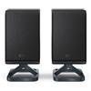 Sharp HT-SPR52021(BK) Coppia di altoparlanti posteriori wireless 1.0.1 da collegare alla soundbar Q per un'esperienza migliorata, suono surround, Dolby Atmos e DTS:X, potenza massima 200 W, Nero