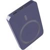 EMOS - Powerbank 5.000 mAh WI 522 con magnete - Batteria esterna magnetica con passthrough e ricarica wireless - Uscita USB-C incl. cavo dati USB - per iPhone, iPad, smartwatch - blu