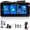 VGEBY Navigatore per Moto da 7 Pollici, Schermo Ad Alta Definizione, Schermo Stereo, Lettore Multimediale, Impermeabile, Carplay