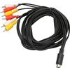 Goshyda Cavo da Mini DIN a 6, Cavo Adattatore da Mini DIN 9 Pin Maschio a 6 Maschio, Cavo Composito Video Stereo Segnale Chiaro, per Videocamera Digitale Ricevitore TV
