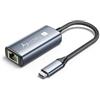 Techly 621703 Adattatore Convertitore USB-C™ 3.2 a RJ45 2.5 Gigabit Ethernet Nero/Argento