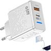 Generico Caricatore Rapido PD | Blocco Di Ricarica Rapida PD 65w | Blocco Di Ricarica Rapida Caricabatterie Da Muro Tipo C Da 65 W Con Doppia Porta Per Smartphone Tablet