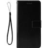 TingYR Cover per Honor 200 Lite, Flip Custodia Carte di Credito da Funzione Stand, Anti-Slip Slot Portafoglio Flip Protettivo Dell'ente Completo Slim Fit Cover-(Nero)