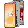 Generic Display CRT-LX1 da 6,7 pollici per Honor X8A Display di ricambio per Honor X8a LCD CRT-LX2 CRT-LX3 Touch Screen Digitizer Assembly (argento con cornice)