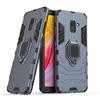 MaiJin LuluMain Compatibile con Galaxy A8+ (2018) Cover, Custodia Armor Anello Cavalletto (Funziona con Il Supporto Magnetico per Auto) Case Paraurti per Samsung Galaxy A8 Plus 2018 (Blu Navy)