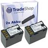 Trade-Shop 2x Fotocamera Li-Ion batteria sostituisce JVC BN-VF808 BN-VF815U BN-VF823 BN VF808U BN-VF815 BN VF823U BN-VF-VF 808 BN 808u BN-VF-VF 815 BN 815u BN-VF-VF 823 BN 823u per JVC GR-D720 GR D720E GR D725