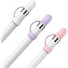 AHASTYLE 3 tappi di ricambio per Apple Pencil per Apple Pencil di prima generazione (bianco+viola + rosa)