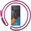 Tumundosmartphone Personalizzare Tuo Cover Ciondolo Trasparente per Tcl 30 Se / 30E/306 Con Filo Rosa Fucsia Disegno Personalizzata