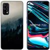 HopMore Compatibile con Cover Oppo Realme 7 PRO Nero Silicone Morbide Disegni Custodie Realme 7 PRO Bella Custodia Antiurto Gomma Case Morbido Caso Gel AntiGraffio - Foresta