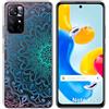 Tumundosmartphone Cover Silicone Trasparente per Xiaomi Redmi Note 11s 5G Disegno Mandala Disegni
