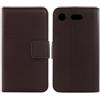 Gukas Design Vera Pelle Case per Sony Xperia XZ1 Compact Genuine Flip Cover Custodia Caso Guscio Protettiva Skin con Scomparti Carte Portafoglio (Marrone Scuro)