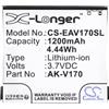 TECHTEK Batteria 1200mAh compatibile con [Emporia] AK-V170, Life+, Lifeplus sostituisce AK-V170 FBA