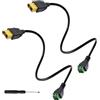 zdyCGTime 30cm Cavo di prolunga XT60 Cavo adattatore da XT60 femmina a terminale a vite a 2 pin,Per pannelli solari, veicoli a comando remoto, droni e centrali elettriche portatili (2 Pezzi)