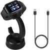 kwmobile Caricatore Compatibile con Garmin Venu Sq 2 Music/Sq 2 / Vivoactive 6 / Vivoactive 5 Smartwatch - Cavo USB 100 cm e Stazione di Ricarica Smart Watch - nero