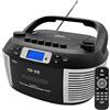 CTDZLED Lettore CD e cassette portatile con telecomando - Include radio FM/AM, riproduzione USB, altoparlante Bluetooth, funzione di registrazione e funzionamento a batteria (compatibile con gli anziani)
