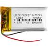 Liter energy battery Batterie 703050 LiPo 3.7V 1000mAh 3.7Wh 1S 5C Liter Energy Battery per l'elettronica Ricaricabile Telefono Portatile Smartwatch Orologio GPS - Non adatto per Radiocomando 52x30x7mm (1000mAh|703050)