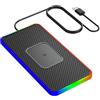 Whnbuij Tappetino di ricarica wireless per auto, tappetino antiscivolo per auto, magnetico, 15 W, veloce e antiscivolo