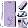 LIAOCY Custodia per Samsung Galaxy A55 5G, Cover Portafoglio Flip in Pelle PU con Stampa Cartoon [Chiusura Magnetica], Cover Anti Caduta con Supporto, Light Purple.