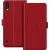 ESACMOT Custodia Portafoglio in Pelle Compatibile con ZTE Blade A5 2020 Flip Cover con Porta Carte e Supporto, Chiusura Magnetica, Custodia Folio Antiurto (Rosso)