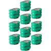 vhbw 10x NiMH Batteria a bottone di ricambio 3 pin tipo 3/V150H 150mAh 3,6V adatta a batterie per modellismo, luci solari ecc.