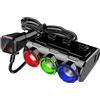 Asudaro Adattatore per Accendisigari A 3 Prese, Carica Rapida 3.1A Caricabatteria per Auto con Doppia Porta Usb con Display A Led E Interruttore Indipendente Adattatore per Splitter per Auto 12v Dashcam