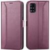 Verco Custodia a libro per Samsung Galaxy A51, 6,5 pollici, custodia a libro per Samsung A51, colore: Mora