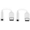 Audiosystem 2 Pezzi di Adattatore da USB Type C a Jack 3,5 Connettore per Cuffie Auricolari Samsung Galaxy TAB S5e SM-T720 T725 A34 A346 A54 A546 EE-UC10J UC10 Originale Bianco Bulk