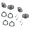 Superauto hi-fi Kit 4 casse completo Hertz Linea UNO Altoparlanti coassiali 13 cm + supporti casse compatibile con Renault Megane III dal 2009 anteriore e posteriore
