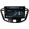 KeiDilie 9" Android 14 2 Din Autoradio per Ford Tourneo Transit Custom 2013-2021-[Integrato Wireless CarPlay | Android auto | Mirror Link | GPS Sat Nav | Bluetooth 5.0 | WiFi | 4G | SWC]+CAM Incluso