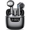 Godyse Cuffie Bluetooth Auricolari Bluetooth 5.1 In Ear con 4 ENC Riduzione Cancellazione Rumore Mic Hi-Fi Audio Stereo Controllo Touch 28 ore Durata Auricolari Senza Fil IPX7 Impermeabile,Bianco