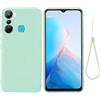 YKTO Custodia Silicone Liquido Premium per Infinix Hot 20i Cover Morbida Braccialetto Custodia Ultra Sottile Caso Protettiva Copertura Bumper Antiurto Antigraffio Funzione Custodia per InfinixHot 20i,Verde