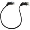 System-S Cavo LAN 25 cm 8P8C RJ45 maschio a maschio, adattatore ad angolo, nero