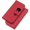 Bartern Cover per Samsung Galaxy A02s (6.5 ), Cartone Animato Cover in Pelle,Flip Wallet Case Custodia,con Slot per Schede, Magnetica a Scatto e Funzione Di Appoggio.Rosso